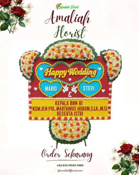 Papan Bunga Pernikahan Ciagel